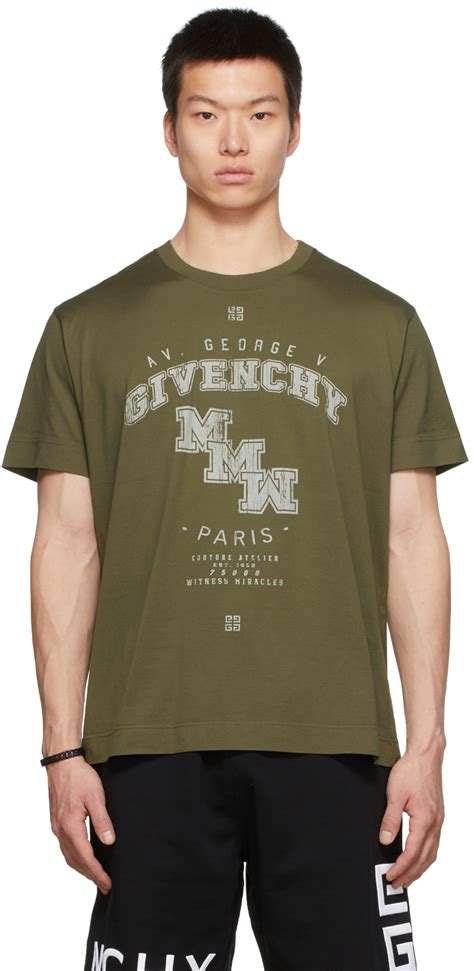 givenchy khaki t shirt|givenchy t shirt euro.